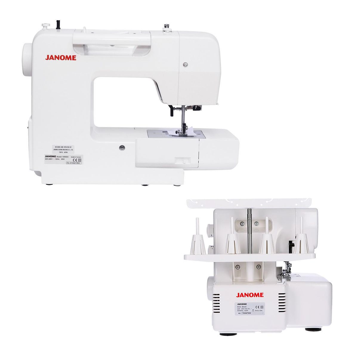 JANOME - Combo máquina de coser computarizada + overlock