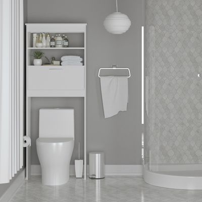 Imagen 2 del producto Mueble WC ahorrador espacio 63x28x160 cm blanco