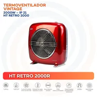 Termoventilador Vintage Eléctrico 2000 W HT RETRO 2000R Rojo