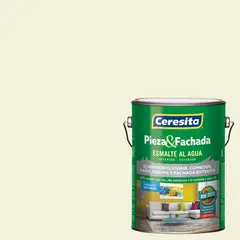 CERESITA - Esmalte al Agua Pieza y Fachada Satinado 1 galón(es) Blanco Angel Cloud