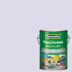 CERESITA - Esmalte al Agua Pieza y Fachada Satinado 1 galón(es) Gris Violet Charm