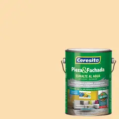 CERESITA - Esmalte al Agua Pieza y Fachada Satinado 1 galón(es) Amarillo Light Toast