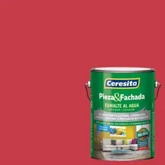 CERESITA - Esmalte al Agua Pieza y Fachada Satinado 1 galón(es) Rojo Red Alert