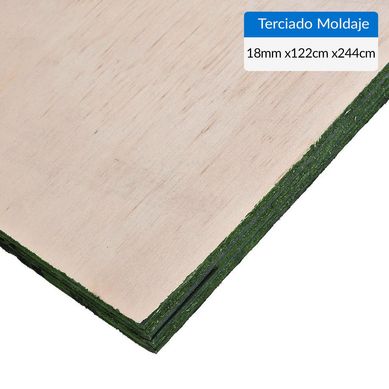 Terciado Moldaje pino 18 mm 122 x 244 cm