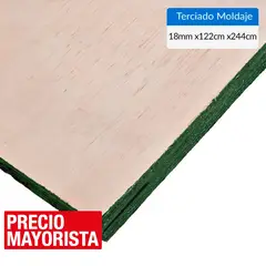 GENERICO - Terciado Moldaje Pino Natural 18 mm 122x244 cm