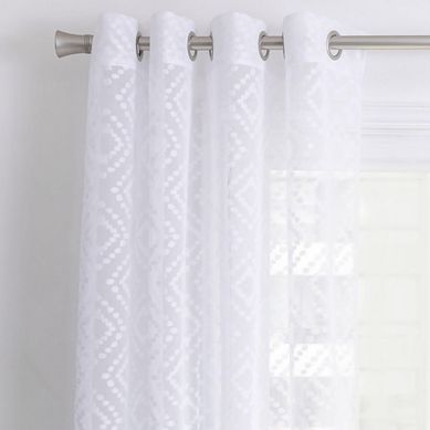 Cortina velo devore 140x220 cm blanco