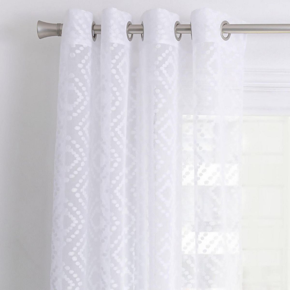 FABRICS - Cortina velo devore 140x220 cm blanco