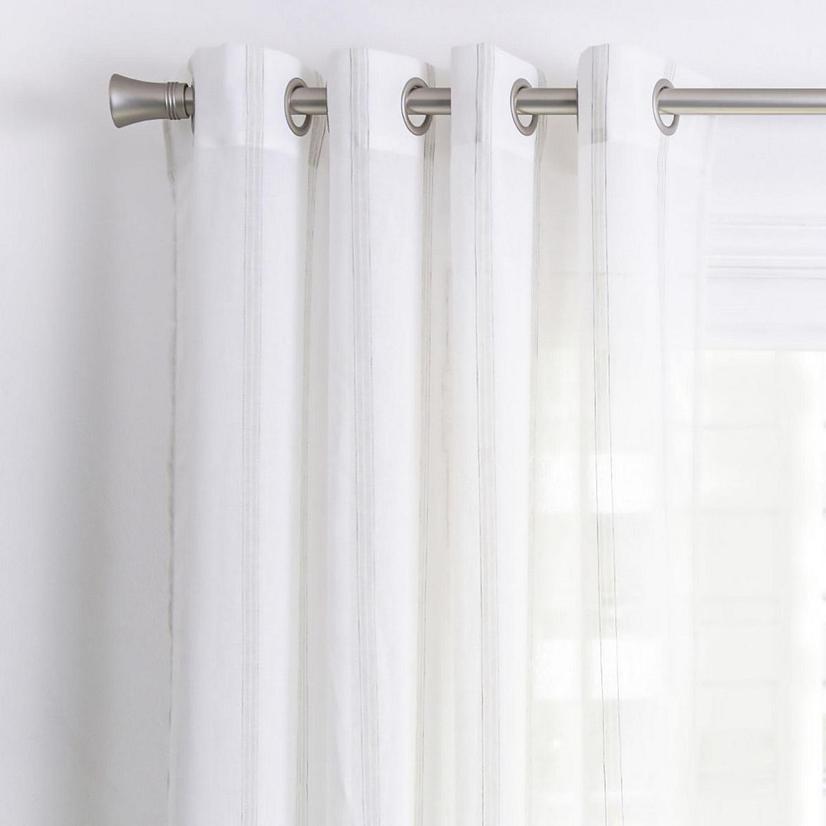 FABRICS - Cortina velo estampada 140x220 cm blanco