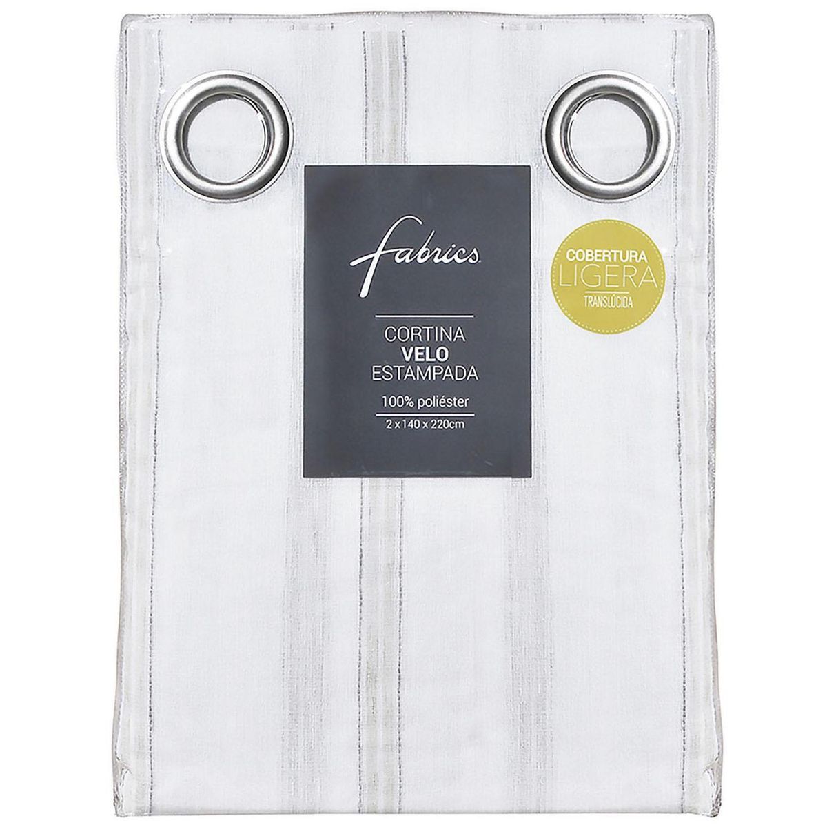 FABRICS - Cortina velo estampada 140x220 cm blanco