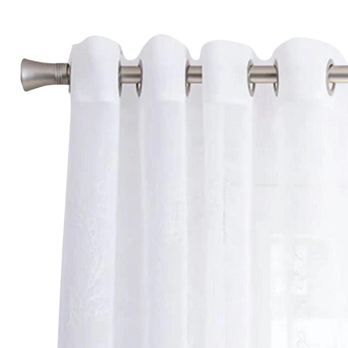 FABRICS - Cortina velo bordado 140x220 cm blanco