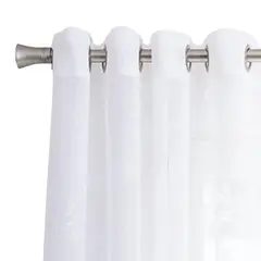 FABRICS - Cortina velo bordado 140x220 cm blanco