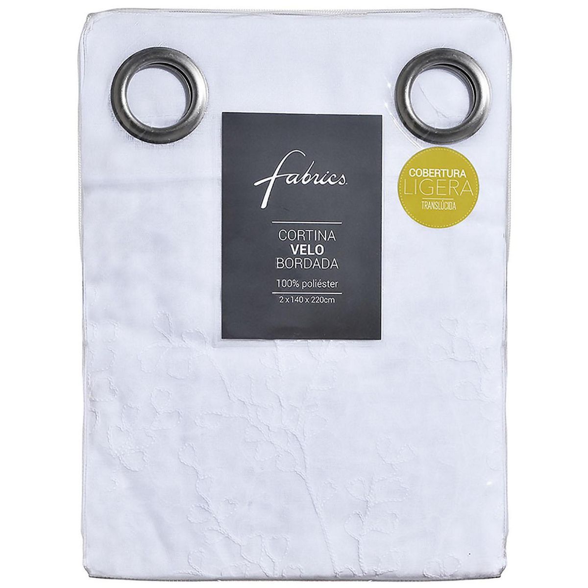 FABRICS - Cortina velo bordado 140x220 cm blanco