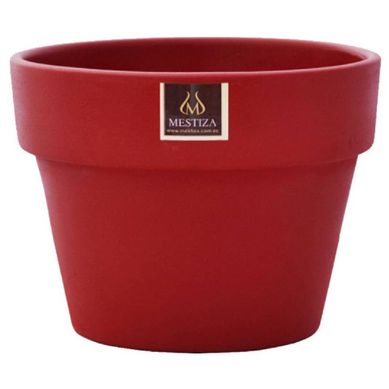 Macetero Greta Cermica 15x12cm rojo-morron