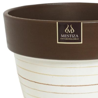 Imagen 2 del producto Macetero Greta de Arcilla 13x10 cm Blanco