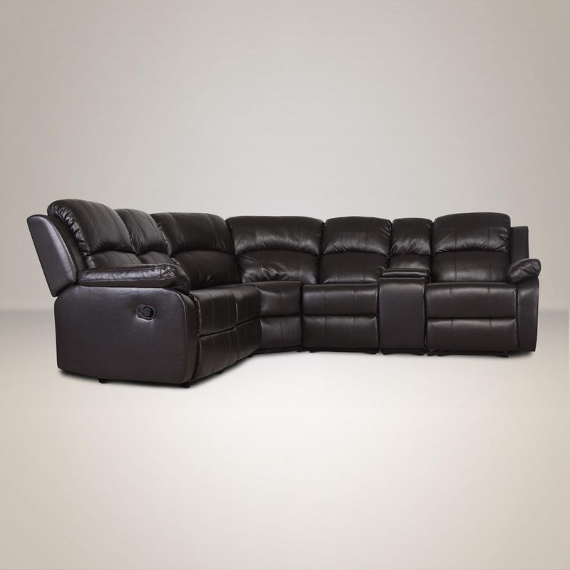 CIC - Sofá Seccional 5 cuerpos ANDALUCIA 205x102x92 cm Chocolate