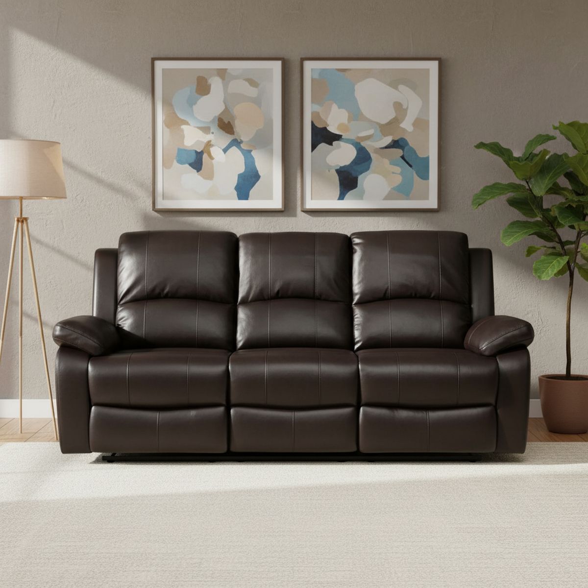 CIC - Sofá 3 cuerpos Andalucia 205x102x92 cm Café