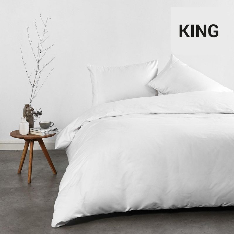ROYAL SUPREME - Funda Plumón King Sateen Blanco 800 Hilos