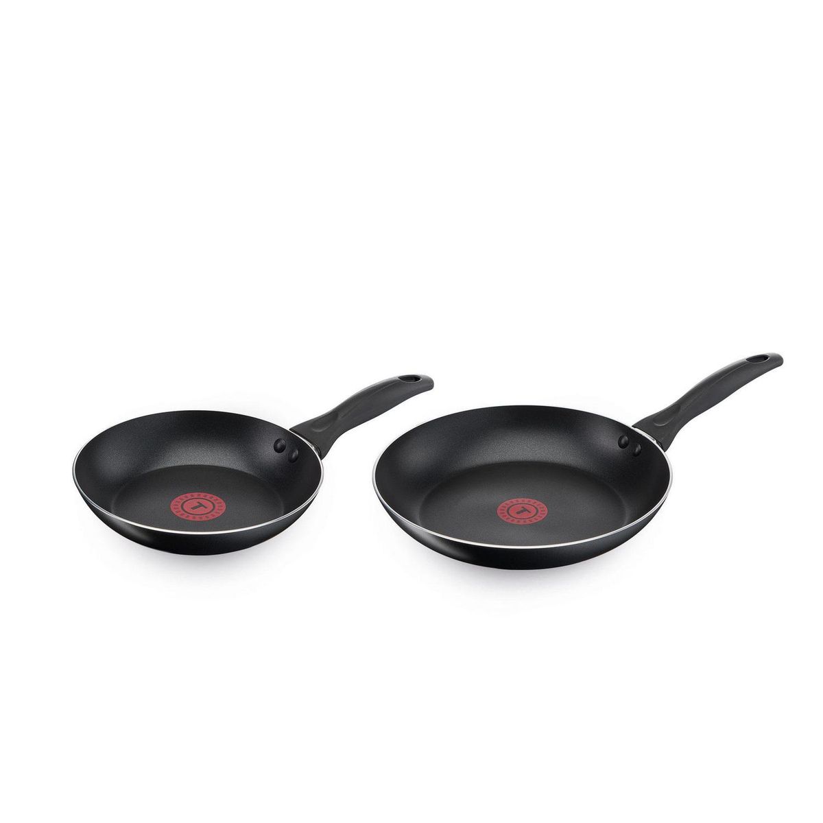 TEFAL - Set 2 sartenes 20/26 cm aluminio negro
