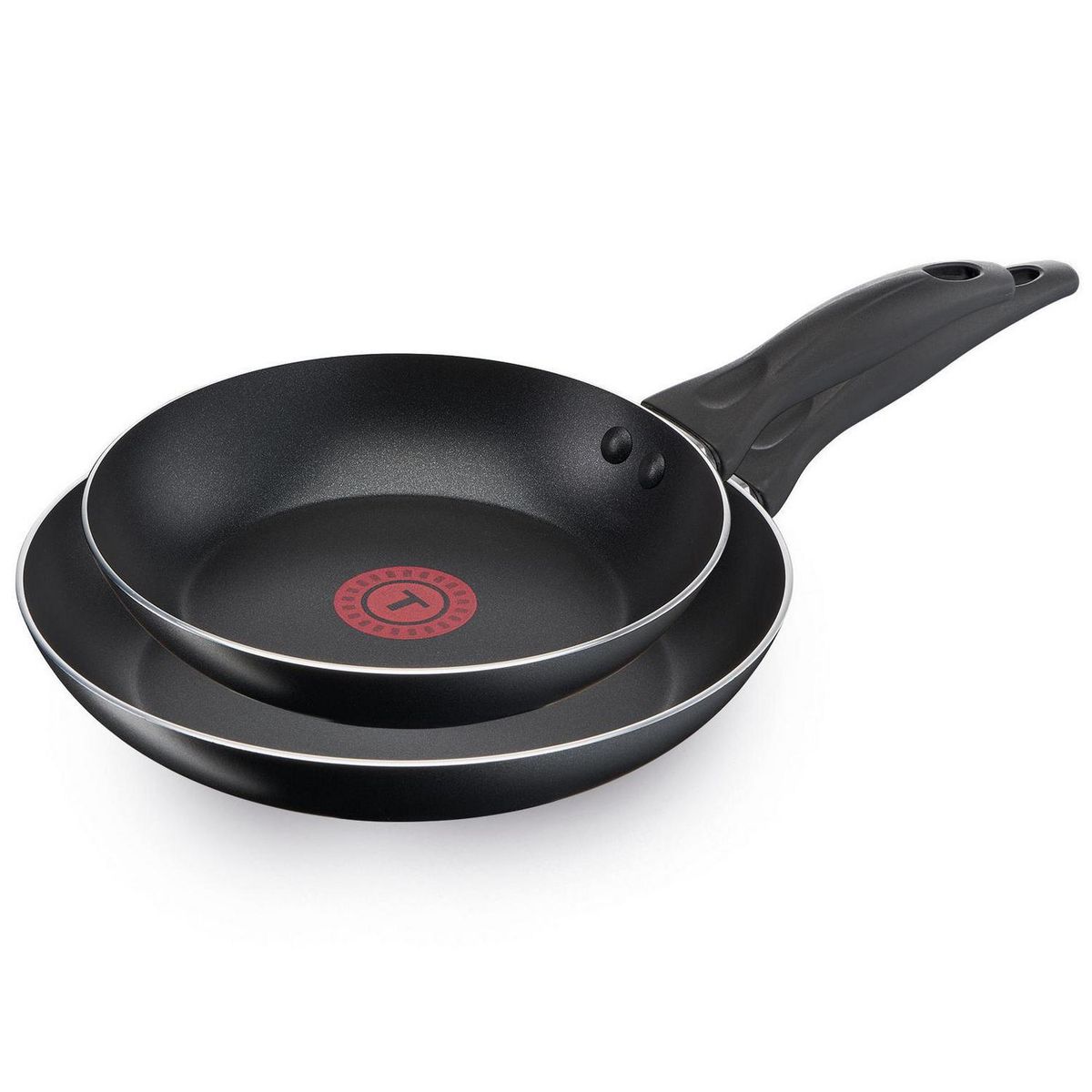 TEFAL - Set 2 sartenes 20/26 cm aluminio negro