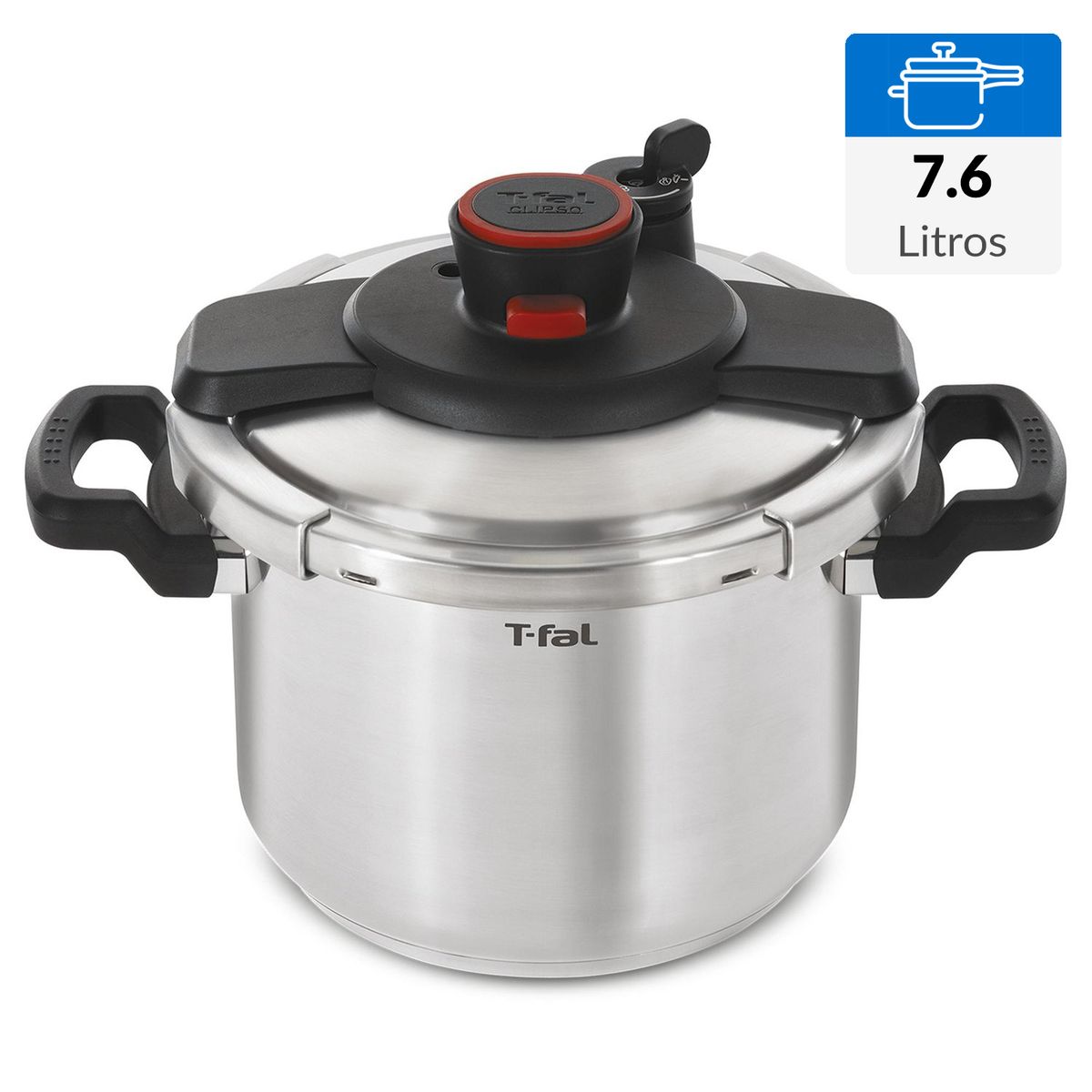 TEFAL - Olla a presión 7.6 Litros Acero inoxidable P4500936
