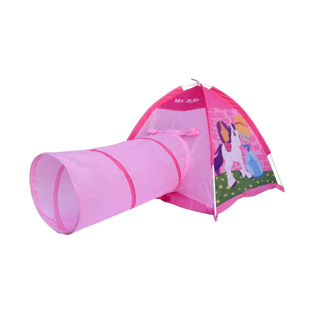 GAME POWER - Tienda + Tunel Infantil 112x94x170 cm Rosa