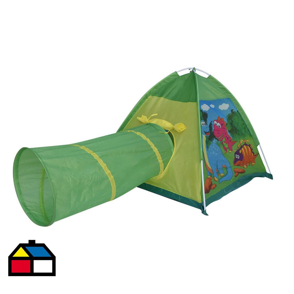 GAME POWER - Tienda + Tunel Dinosaurio 112x94x170 cm Verde