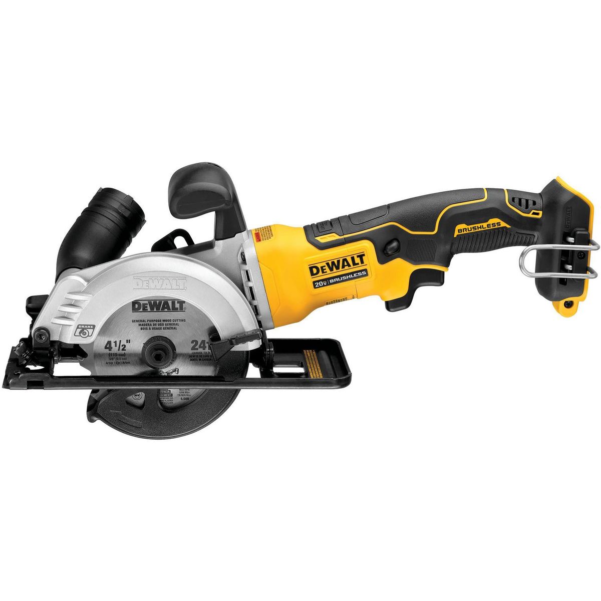 DEWALT - Sierra circular inalámbrica 4,5" 20V sin batería