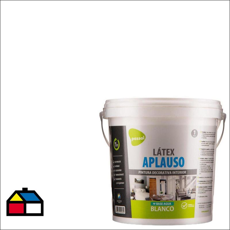 QUIMICA PASSOL - Pintura Acrílica Brillante 1 galón(es) Blanco