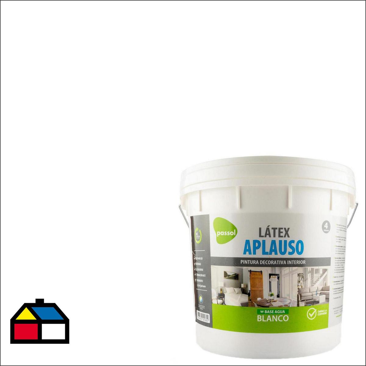 QUIMICA PASSOL - Pintura Acrílica Brillante 4 galón(es) Blanco