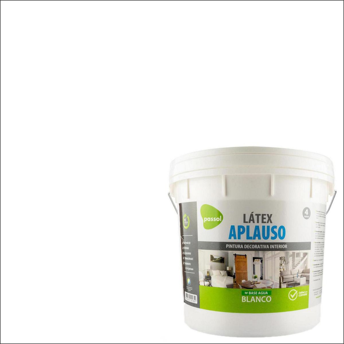 QUIMICA PASSOL - Pintura Acrílica Brillante 4 galón(es) Blanco