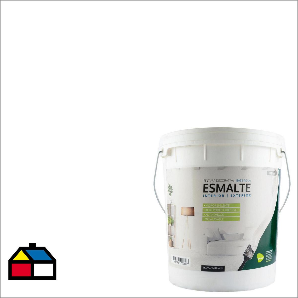 QUIMICA PASSOL - Esmalte al Agua Tineta 4 galón(es) Brillante Blanco