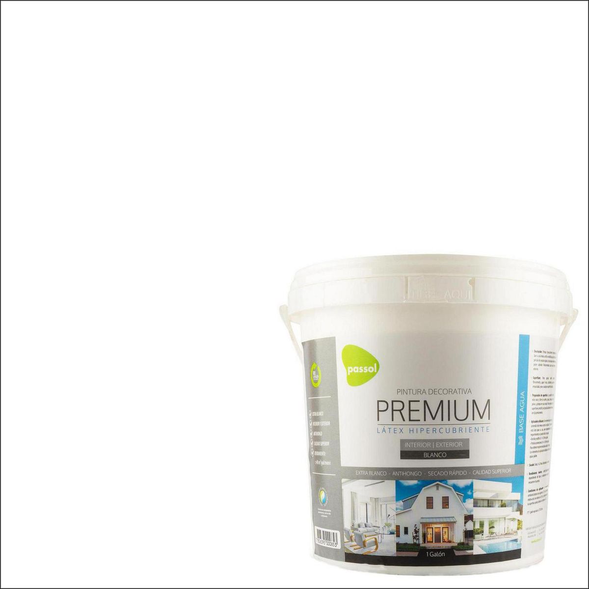 QUIMICA PASSOL - Pintura Acrílica 1 galón(es) Brillante Blanco