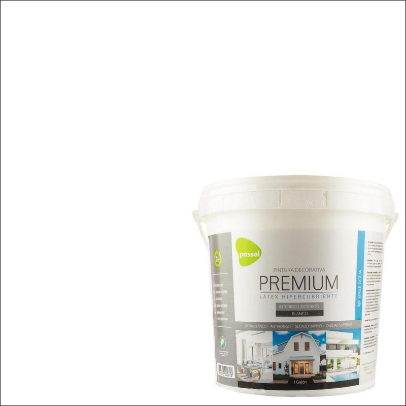 QUIMICA PASSOL - Pintura Acrílica Brillante 1 galón(es) Blanco