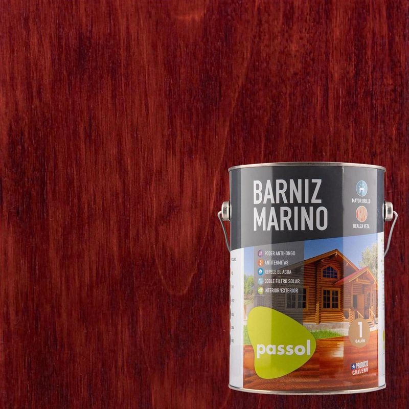 QUIMICA PASSOL - Barniz marino Brillante 3.7 kg Caoba
