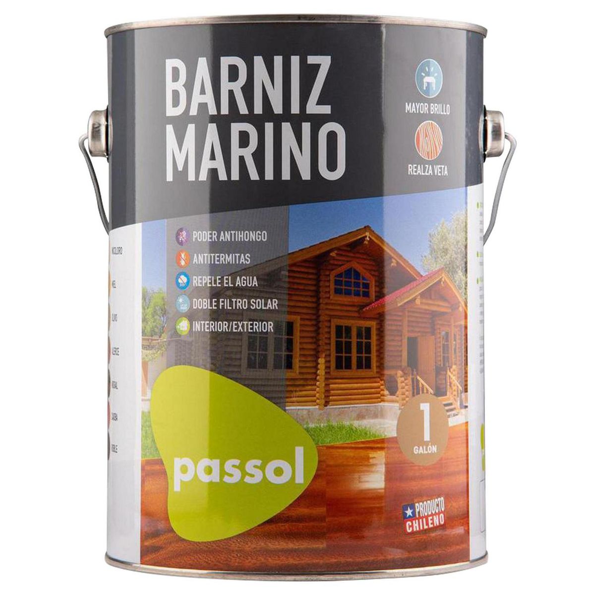 Barniz marino Brillante 3.7 kg Caoba, marca QUIMICA PASSOL - Foto 2