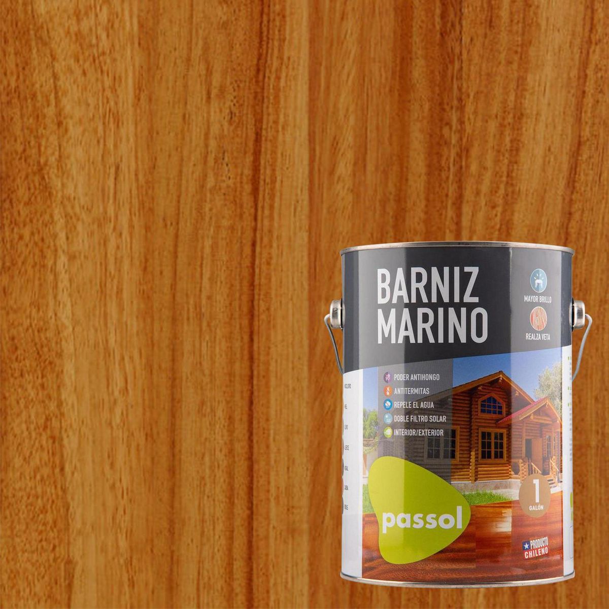 QUIMICA PASSOL - Barniz marino Brillante 3.7 kg Miel