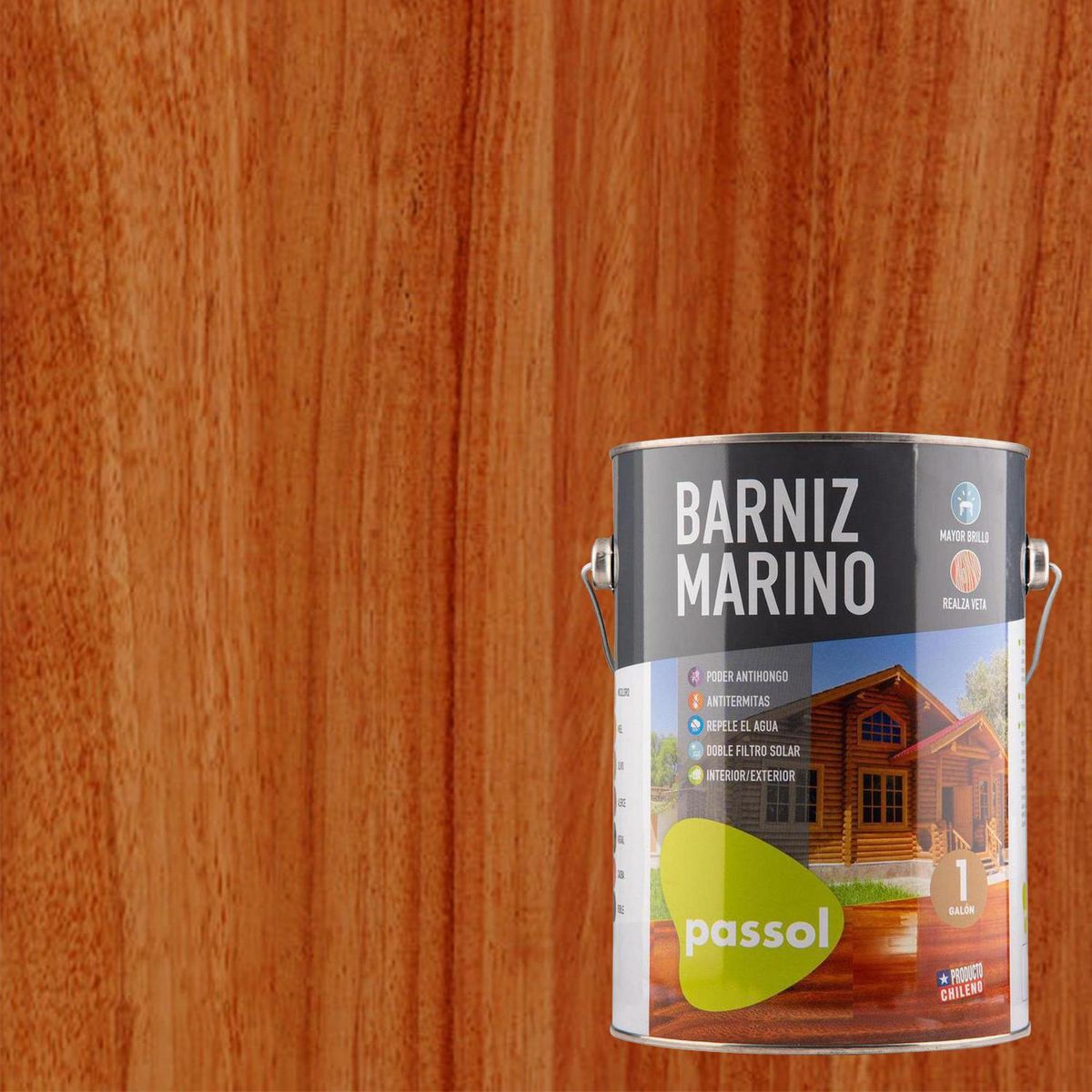 QUIMICA PASSOL - Barniz marino Brillante 3.7 kg Alerce