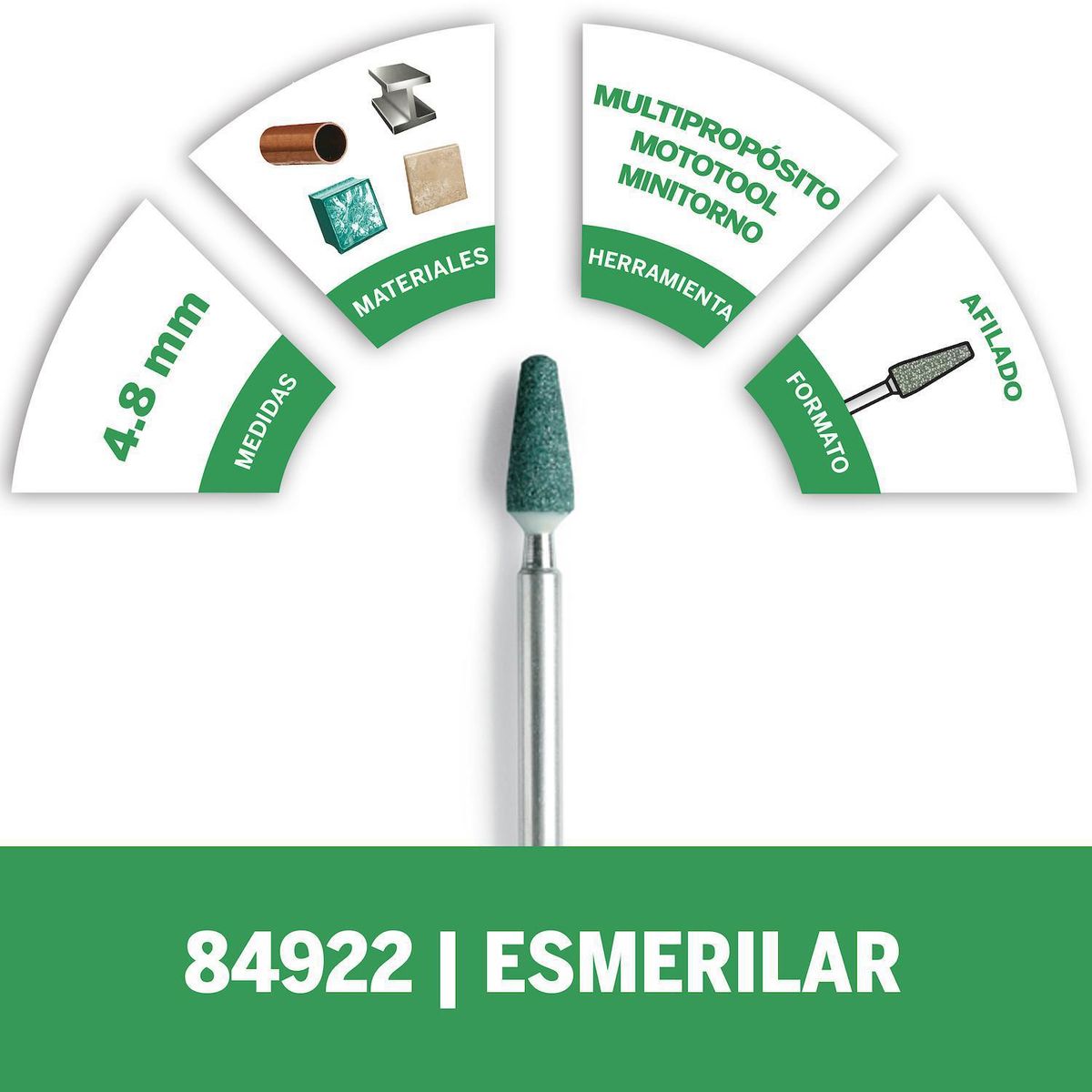 DREMEL - Piedra para esmeril carburo silicio 4,8 mm