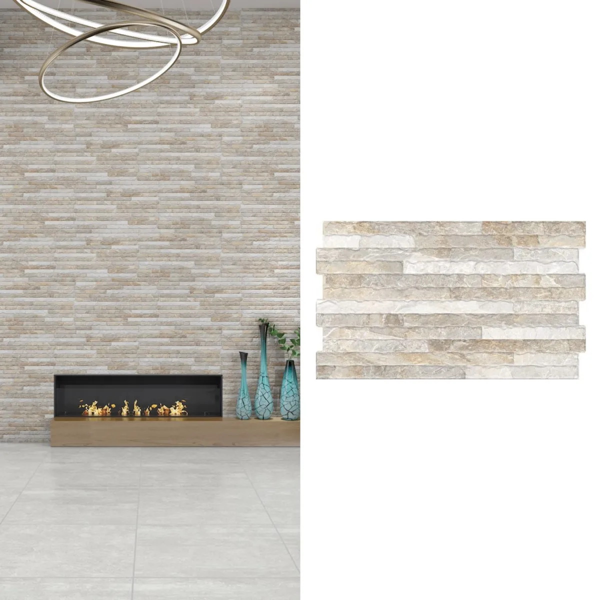 EMBRAMACO - Cerámica 34x58 cm Magma Blanco 1.52 m2