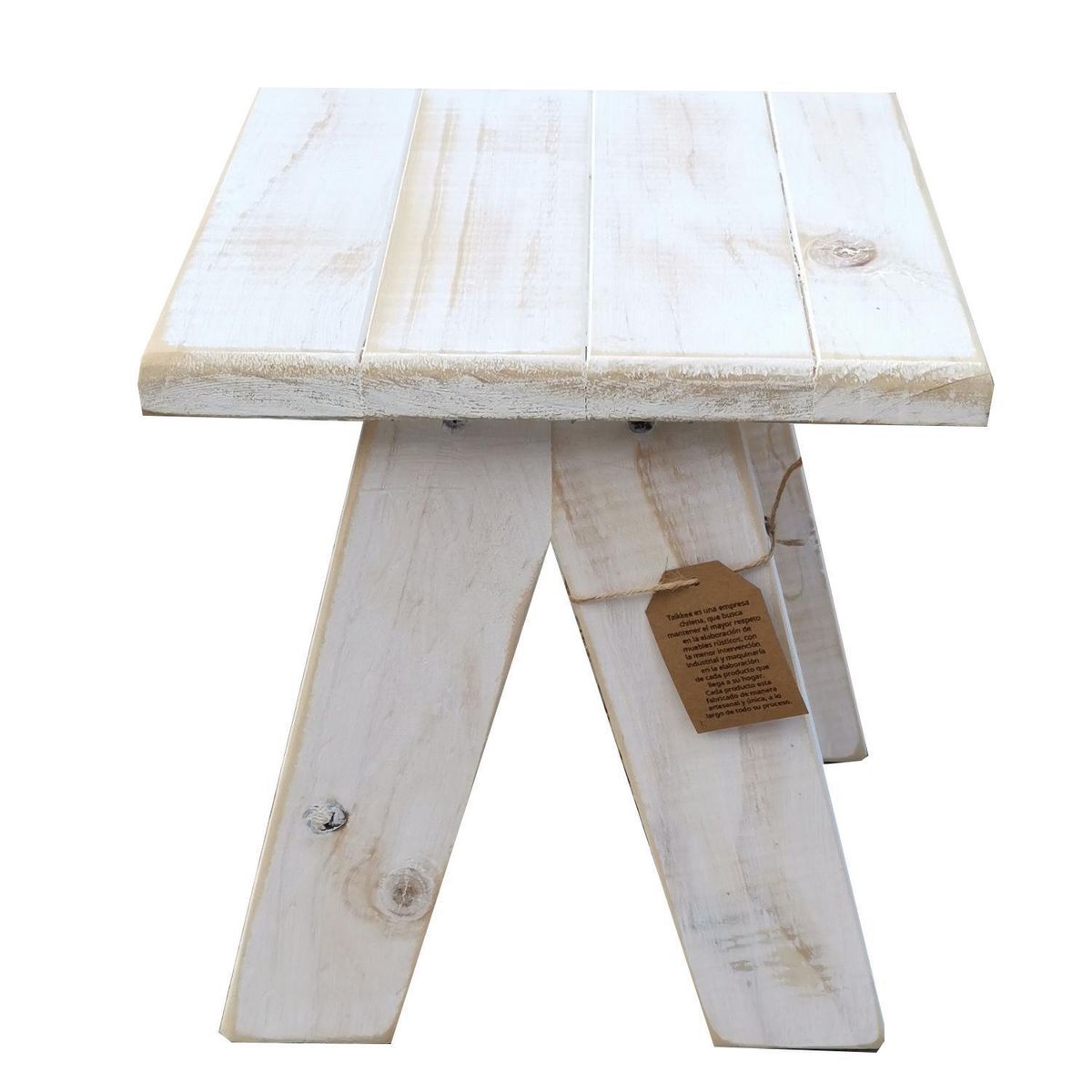 TAIKKEE - Mesita lateral 25x25x30 cm blanco