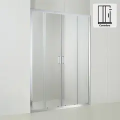 KLIPEN - Mampara corredera rectangular 130x198 cm vidrio templado