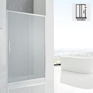 Mampara corredera rectangular 150x185 cm vidrio templado