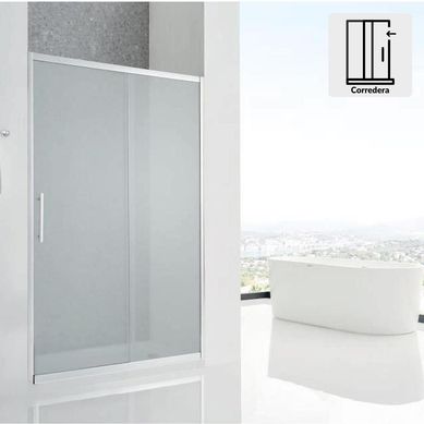 Mampara corredera rectangular 160x185 cm vidrio templado