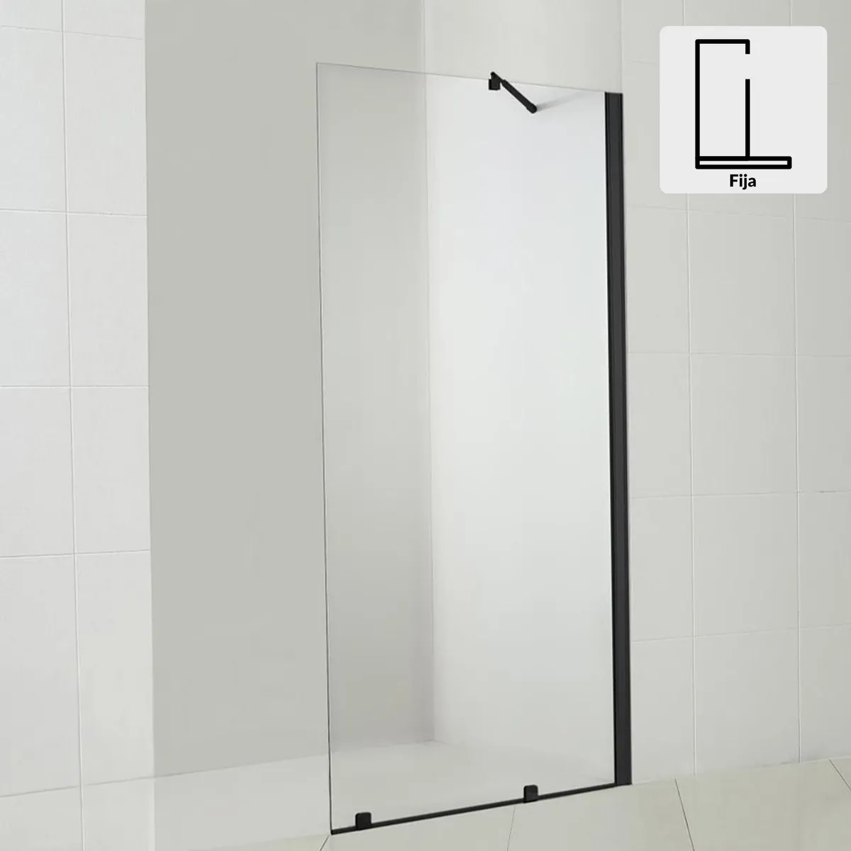KLIPEN - Mampara fija rectangular 80x198 cm vidrio templado