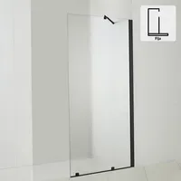 Mampara fija rectangular 80x198 cm vidrio templado