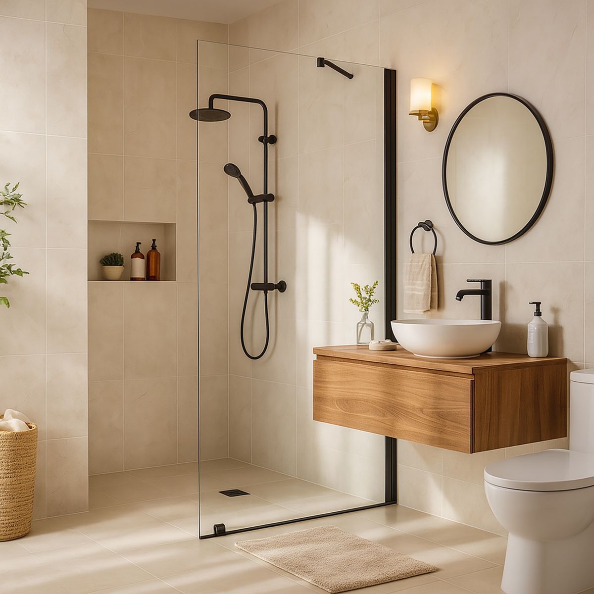 KLIPEN - Mampara fija rectangular 80x198 cm vidrio templado