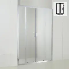 KLIPEN - Mampara corredera rectangular 160x198 cm vidrio templado
