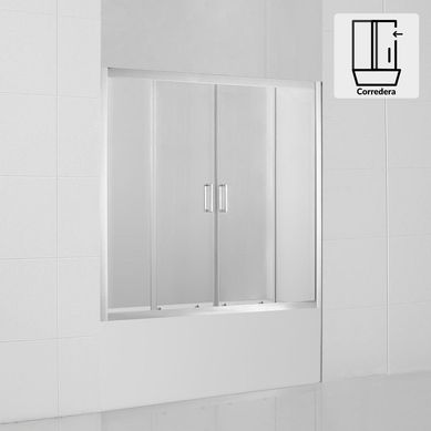 Mampara corredera rectangular 170x140 cm vidrio templado
