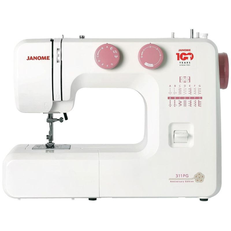 JANOME - Máquina de coser rosada 60 W