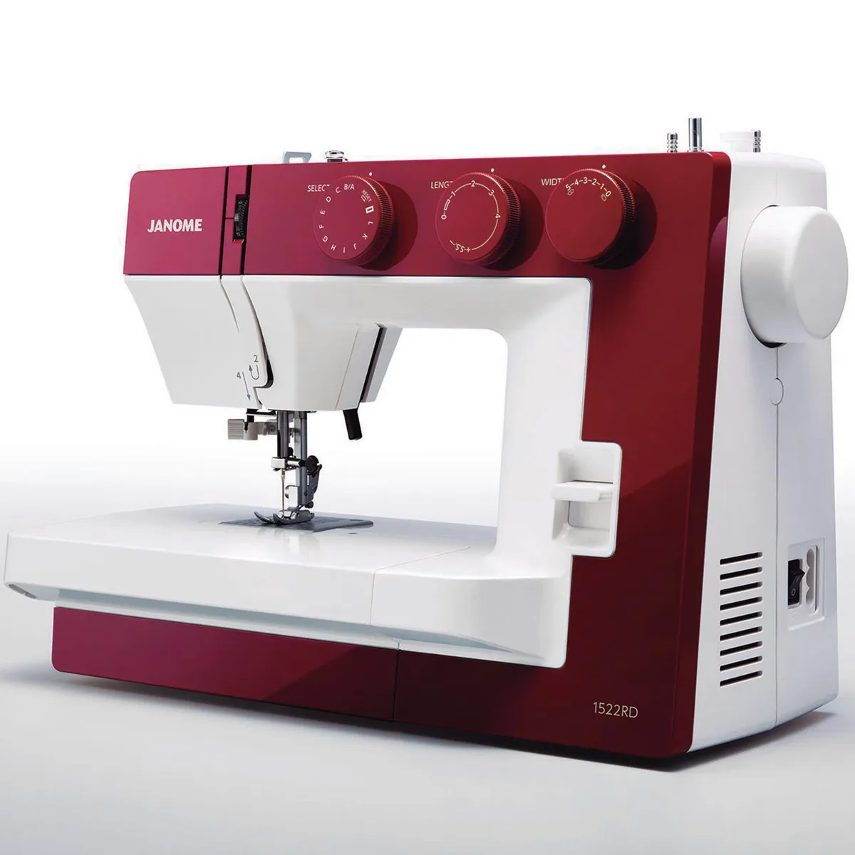 JANOME - Máquina de coser mecánica roja 60 W
